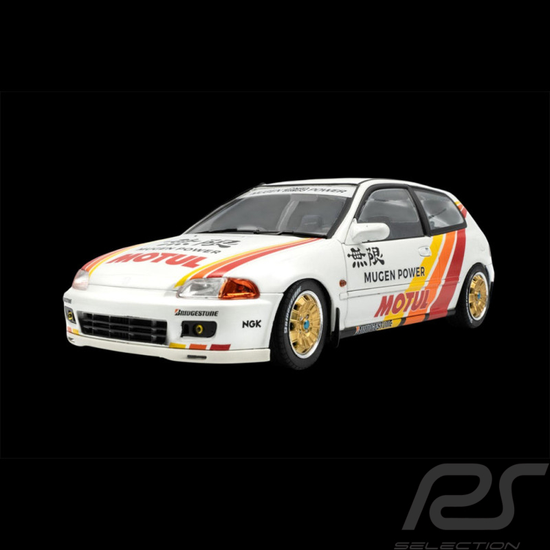 Honda Civic EG6 Mugen Racing 1992 White / Red Stripes 1/18 Solido S1810404