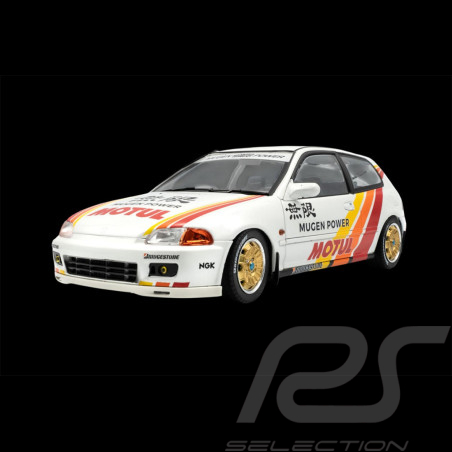 Honda Civic EG6 Mugen Racing 1992 White / Red Stripes 1/18 Solido S1810404