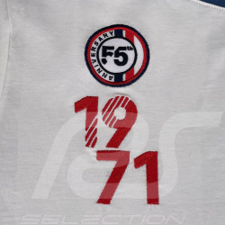 Steve McQueen T-Shirt Le Mans 1971 White / Blue SQ261TSM02-002 - Men