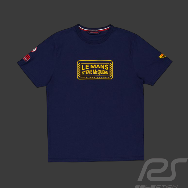 Steve McQueen T-Shirt Le Mans Marineblau SQ261TSM03-100 - Herren