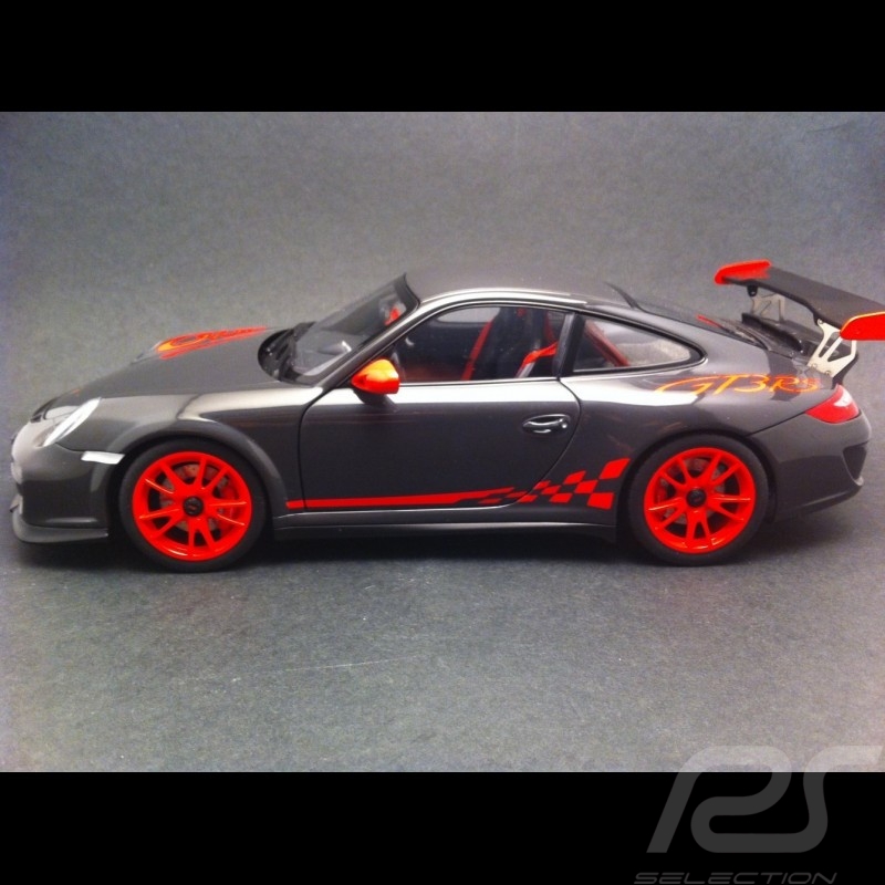 Porsche 997 GT3 RS 3.8 grise / rouge 1/18 Autoart 78141