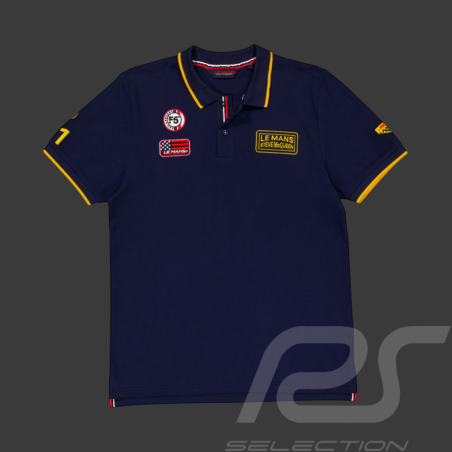 Steve McQueen Polo Shirt Le Mans 1971 Navy Blue SQ261POM03-100 - Men