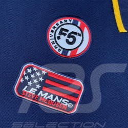 Steve McQueen Polo Shirt Le Mans 1971 Navy Blue SQ261POM03-100 - Men