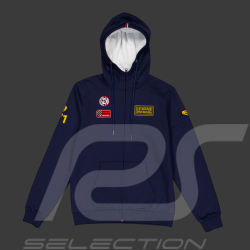 Steve McQueen Kapuzenpullover mit Reißverschluss Le Mans 1971 Marineblau SQ261SSM03-100 - Herren