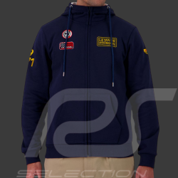 Sweat Steve McQueen à Capuche Le Mans 1971 Zippé Bleu Marine SQ261SSM03-100 - Homme