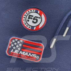 Steve McQueen Zip-Up Hoodie Le Mans 1971 Navy Blue SQ261SSM03-100 - Men