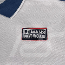 Steve McQueen Polo Shirt Le Mans 1971 White / Blue SQ261POM02-002 - Men