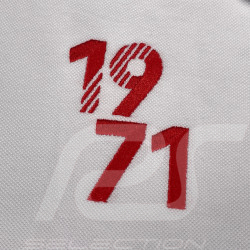 Steve McQueen Poloshirt Le Mans 1971 Weiß / Blau SQ261POM02-002 - Herren