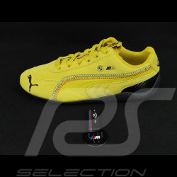 BMW Schuhe M3 Speedcat + Schlüsselanhänger + Sammlerbox Puma Leder / Carbon-Optik Phönixgelbe 309309-02 - unisex