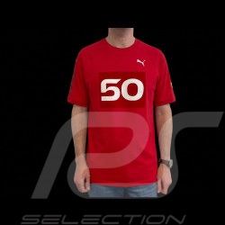 Ferrari T-Shirt 499P n° 50 Hypercar Puma Rot / Weiß 637929-02 - unisex