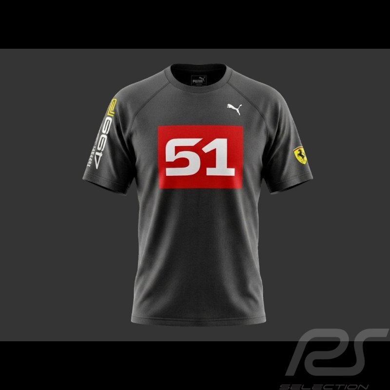 Ferrari T-Shirt 499P n° 51 Hypercar Puma Schwarz / Rot 637929-01 - unisex