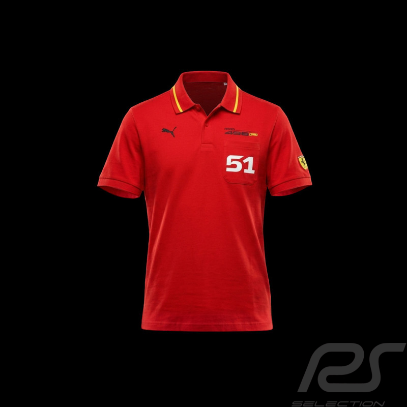 Ferrari Poloshirt 499P n° 51 Hypercar Puma Rot 637931-02 - unisex
