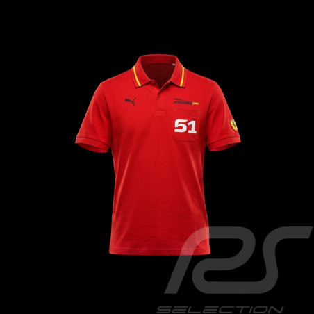 Ferrari Poloshirt 499P n° 51 Hypercar Puma Rot 637931-02 - unisex