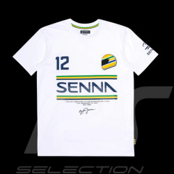 T-shirt Ayrton Senna F1 n° 12 Blanc ASLE01015-WHT - mixte