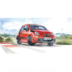 Fiat Abarth 595 Rahmen 2016 Schwarzer Holzrahmen 25 x 30 cm - Uli Ehret