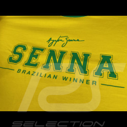 T-shirt Ayrton Senna F1 Vainqueur Brésil Jaune / Vert ASLE01016-YLW - mixte