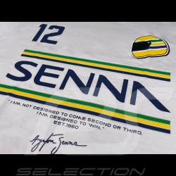 Ayrton Senna T-shirt F1 n° 12 White ASLE01015-WHT - unisex