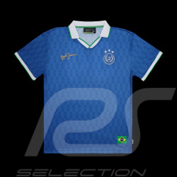 Ayrton Senna T-Shirt F1 Dreifacher Weltmeister Blau ASLE06001-BLU - unisex