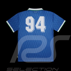 Ayrton Senna T-Shirt F1 Dreifacher Weltmeister Blau ASLE06001-BLU - unisex