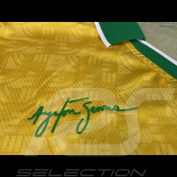 T-shirt Ayrton Senna F1 Triple Champion du Monde Jaune ASLE06001-YLW - mixte