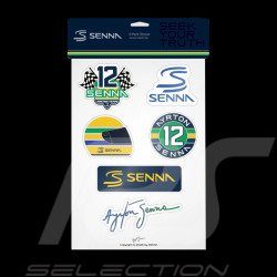 Set de 6 Autocollants Ayrton Senna ASLE11913-NVY