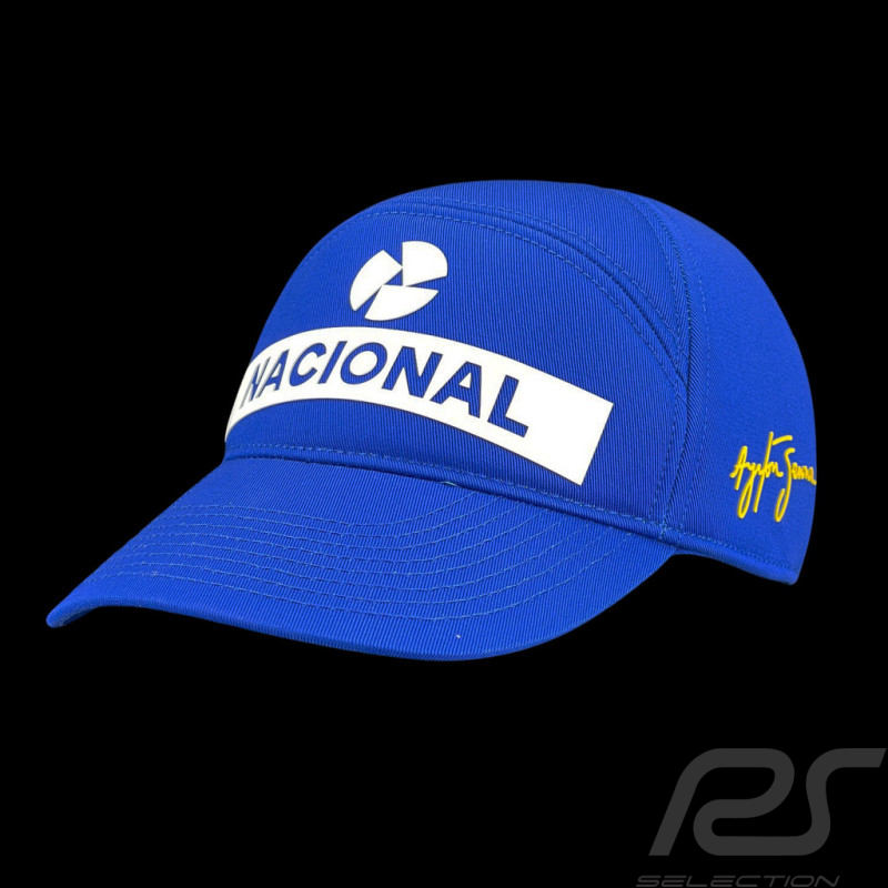 Ayrton Senna Cap F1 National Blau ASLE10904-BLU - unisex