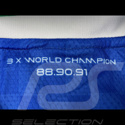 Ayrton Senna T-Shirt F1 Dreifacher Weltmeister Blau ASLE06001-BLU - unisex