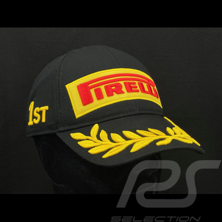 Pirelli Cap F1 Podium Bestickte Scwharz 0101 - unisex