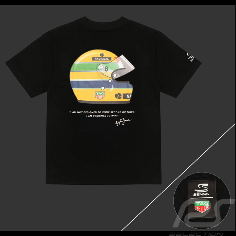 T-shirt Ayrton Senna X Tag Heuer F1 Noir ASTH01005-BLK - mixte