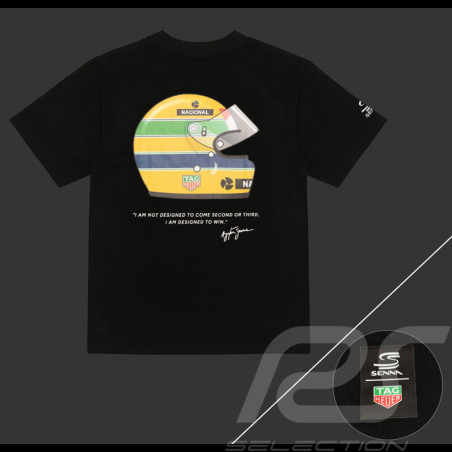 T-shirt Ayrton Senna X Tag Heuer F1 Noir ASTH01005-BLK - mixte