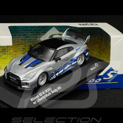 Nissan GT-R R35 Liberty Walk Silhouette 2020 Argent / Bleu 1/43 Solido S4311211