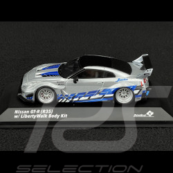 Nissan GT-R R35 Liberty Walk Silhouette 2020 Silber / Blau 1/43 Solido S4311211