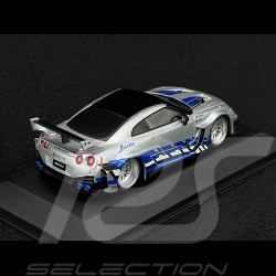 Nissan GT-R R35 Liberty Walk Silhouette 2020 Argent / Bleu 1/43 Solido S4311211