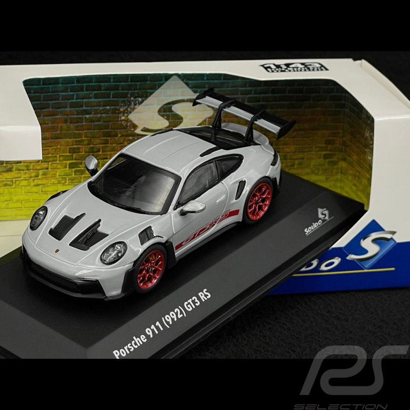 Porsche 911 GT3 RS Type 992 2023 Gris Glacé Métallisé / Rouge Pyro 1/43 Solido S4314802