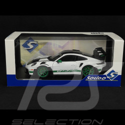 Porsche 911 GT3 RS Type 992 2024 Tribute To 1972 Carrera RS Weissach Package White / Green Stripes 1/18 Solido S1812107