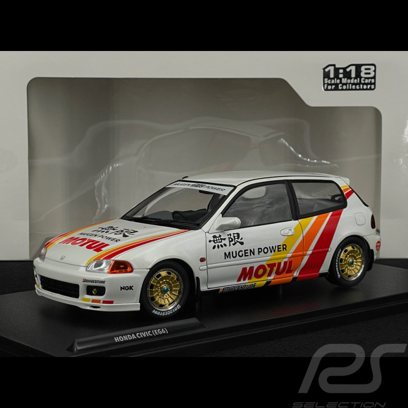 Honda Civic EG6 Mugen Racing 1992 Weiß / Rote Streifen 1/18 Solido S1810404