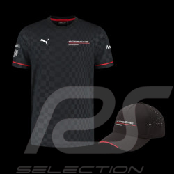 Duo Porsche T-Shirt + Porsche Cap Motorsport Schwarz