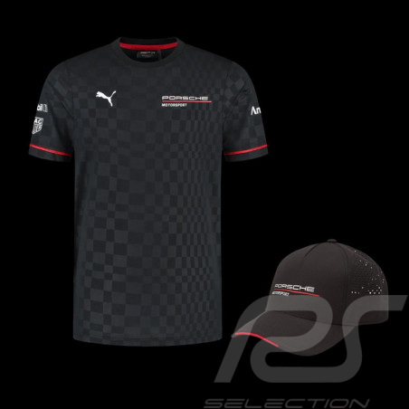 Duo T-shirt Porsche + Casquette Porsche Motorsport Noir