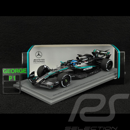 George Russell Mercedes W16 n° 63 Sieger Kanada GP 2025 mit Pit Board 1/43 Spark S9616