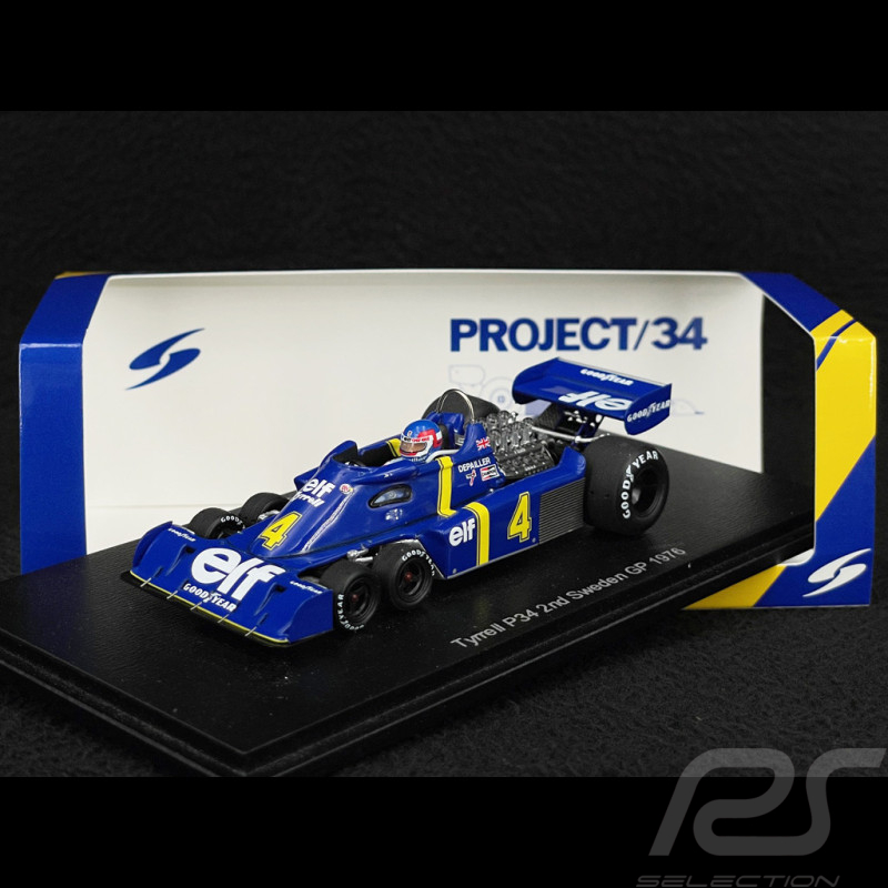 Patrick Depailler Tyrrell P34 n° 4 2ème GP Suède 1976 1/43 Spark S7307