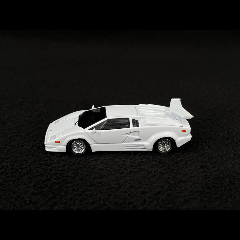 Lamborghini Countach 25th Anniversary 1989 White 1/64 Mini GT