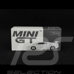 Lamborghini Countach 25th Anniversary 1989 White 1/64 Mini GT MGT01134-L
