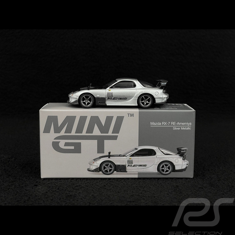 Mazda RX7 FD3S RE-Amemiya 2004 Silver Grey Metallic 1/64 Mini GT MGT01106-L