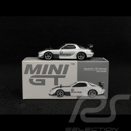 Mazda RX7 FD3S RE-Amemiya 2004 Gris Argent Métallique 1/64 Mini GT MGT01106-L