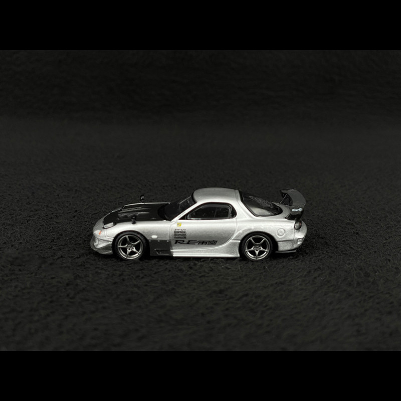 Mazda RX7 FD3S RE-Amemiya 2004 Silver Grey Metallic 1/64 Mini GT