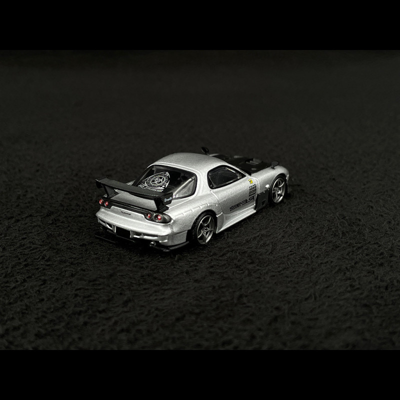 Mazda RX7 FD3S RE-Amemiya 2004 Silver Grey Metallic 1/64 Mini GT