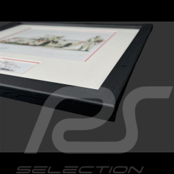 Porsche 911 Frame type 917 LH n°25 1969 Black Wooden Frame with Sketch 25 x 30 cm - Uli Ehret