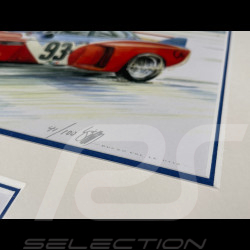 BMW Frame 3.0 CSL "Calder" n°93 1975 Black Wooden Frame with Sketch 25 x 30 cm - Uli Ehret