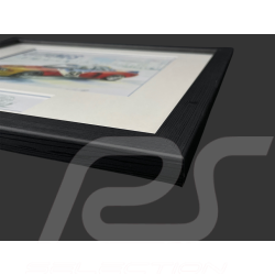 BMW Frame 3.0 CSL "Calder" n°93 1975 Black Wooden Frame with Sketch 25 x 30 cm - Uli Ehret