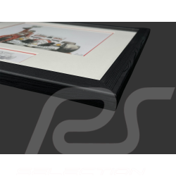 Ayrton Senna Rahmen McLaren MP4/4 1988 Schwarzer Holzrahmen mit Skizze 25 x 30 cm - Uli Ehret